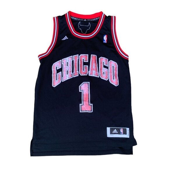 VINTAGE Adidas X NBA Chicago Bulls Jersey Derrick Rose Jersey Small - Picture 1 of 5